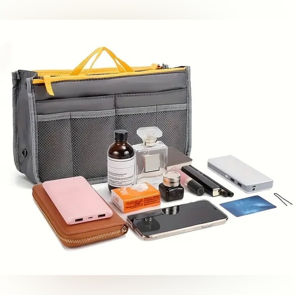 Bag Organizer Insert, Travel Storage, Makeup Multi Pocket Multifunction 🆕 - Picture 6 of 14